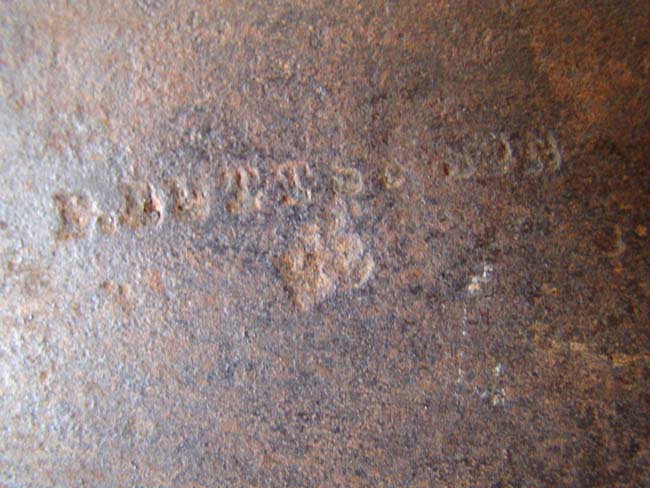 A RARE signed whaling 'BLUBBER SPADE" made by Peleg Butts & Son, Hazard Wharf, New Bedford, circa 1856. — image 3